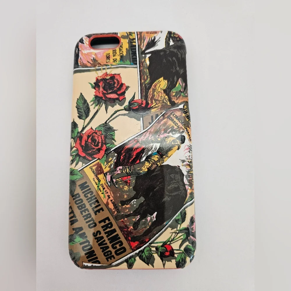 Nanette Lepore Hard Shell Case for Apple iPhone SE, 5s and 5 Rose Bullfighter